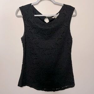 Banana Republic size M medium NWT adorable black basic button back